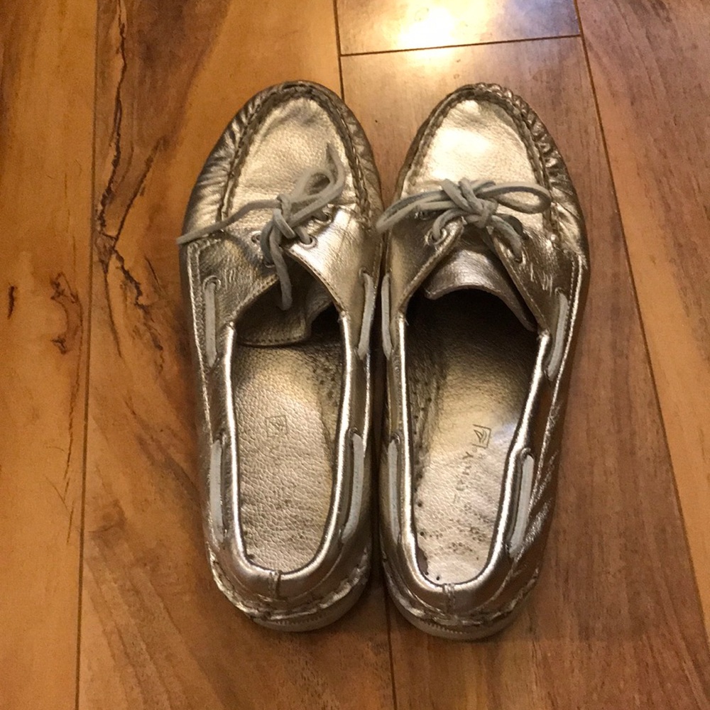 Gold Sperry Topsiders